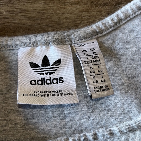 Adidas Adicolor Essentials Rib Tank Dress - Grey - Medium - Picture 2 of 4